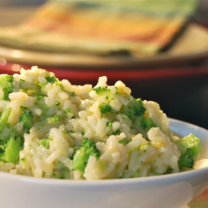 white rice & broccoli